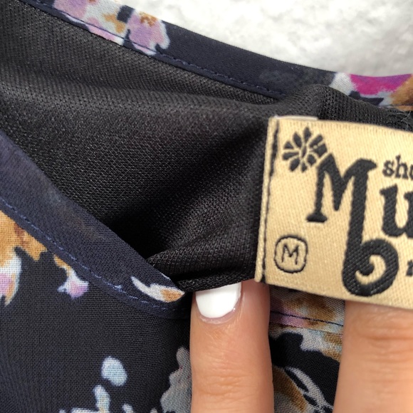 Show Me Your MuMu Bella Dress Navy Nana Floral - Picture 3 of 3